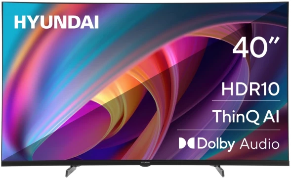 Телевизор LED Hyundai 40&amp;quot; H-LED40BS5100 WebOS Frameless Metal черный/серый FULL HD 60Hz DVB-T DVB-T2 DVB-C DVB-S DVB-S2 USB WiFi Smart TV