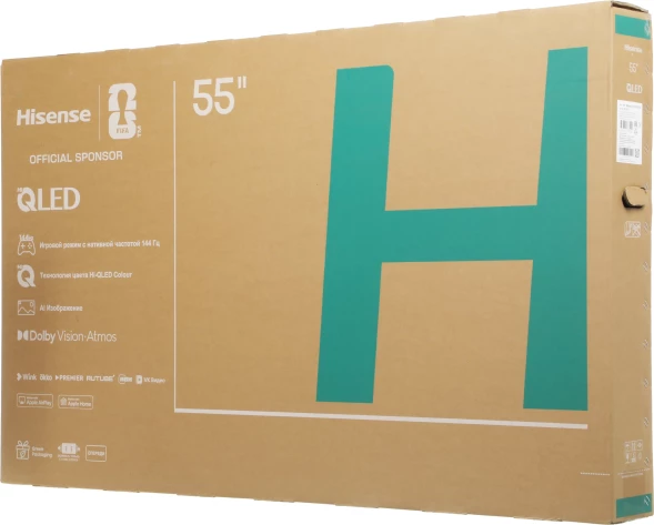 Телевизор QLED Hisense 55&amp;quot; 55E7S PRO угольно-серый 4K Ultra HD 144Hz MEMC DVB-T DVB-T2 DVB-C DVB-S DVB-S2 USB WiFi Smart TV (RUS)