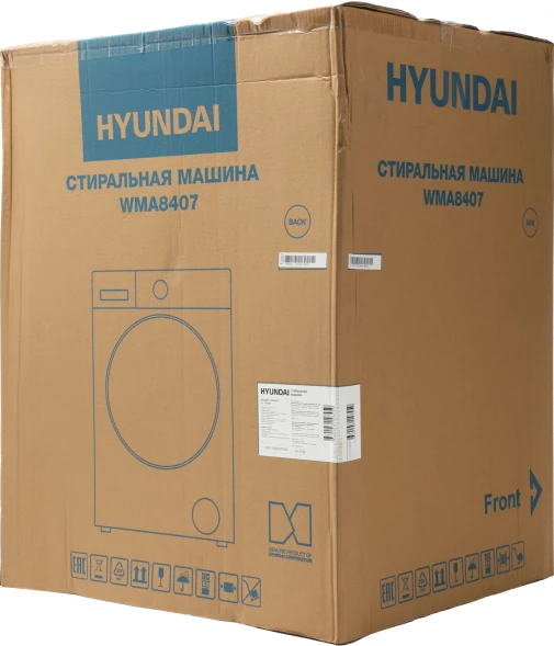 Стиральная машина Hyundai WMA8407 класс: A+++ загр.фронтальная макс.:8кг темно-серый инвертер