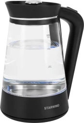 Чайник электрический Starwind SKG2116 1.8л. 1700Вт черный/прозрачный корпус: стекло