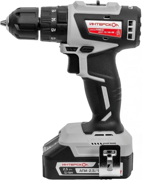 Дрель-шуруповерт Интерскол ДАУ-10/18В аккум. патрон:быстрозажимной (кейс в комплекте) (769.2.2.45)