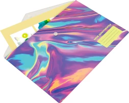 Конверт на кнопке Silwerhof OIL A5 непрозрачный пластик 0.25мм