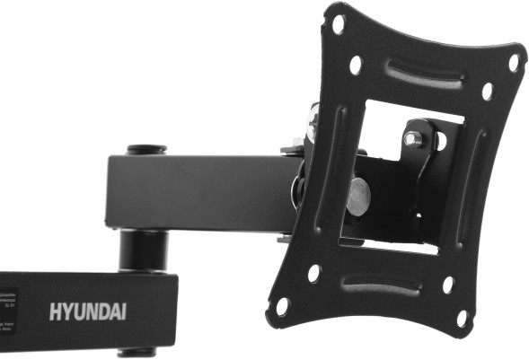 Кронштейн для телевизора Hyundai GL-N1 черный 10&amp;quot;-27&amp;quot; макс.15кг настенный поворотно-выдвижной и наклонный