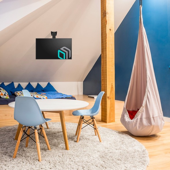 Кронштейн для телевизора Onkron CR1S черный 10&amp;quot;-40&amp;quot; макс.30кг потолочный поворот и наклон