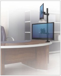 Кронштейн для мониторов ЖК Kromax OFFICE-5 серый 15&amp;quot;-32&amp;quot; макс.12кг настольный поворот и наклон