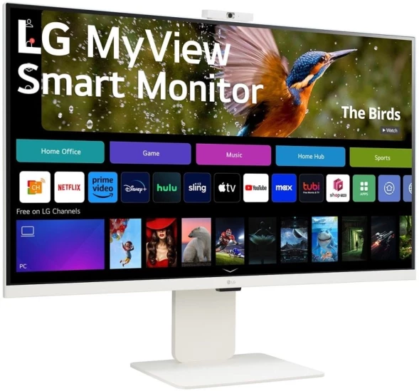 Монитор LG 31.5&amp;quot; MyView 32SR85U-W белый IPS LED 16:9 HDMI M/M Cam матовая HAS 400cd 178гр/178гр 3840x2160 60Hz 4K USB 7.7кг