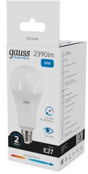 Лампа светодиодная Gauss Elementary A67 30Вт цок.:E27 груша 220B св.свеч.бел.хол. (упак.:10шт) (73239)