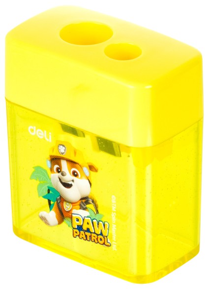 Точилка для карандашей ручная Deli EH551 Paw Patrol 2 отверстия пластик ассорти дисплей