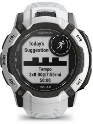 Смарт-часы Garmin Instinct 2X Solar 50мм 1&amp;quot; MIP корп.белый/черный рем.белый (010-02805-04)