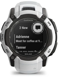 Смарт-часы Garmin Instinct 2X Solar 50мм 1&amp;quot; MIP корп.белый/черный рем.белый (010-02805-04)