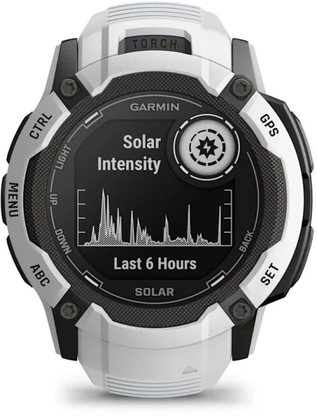Смарт-часы Garmin Instinct 2X Solar 50мм 1&amp;quot; MIP корп.белый/черный рем.белый (010-02805-04)