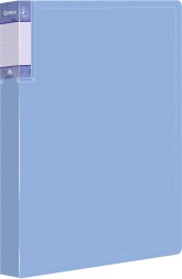 Папка с 20 прозр.вклад. Бюрократ Gems GEM20AZURE A4 пластик 0.7мм торц.карм с бум. встав голубой топаз