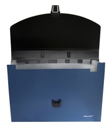 Портфель Silwerhof Perlen 322716-02 6 отдел. A4 пластик синий металлик