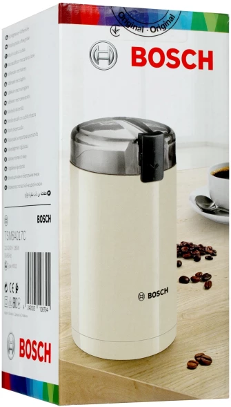 Кофемолка Bosch TSM6A017C 180Вт сист.помол.:ротац.нож вместим.:75гр бежевый