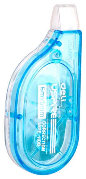 Лента коррект. Deli EH08-BX 6мх5мм голубой корпус белый дисплей картонный