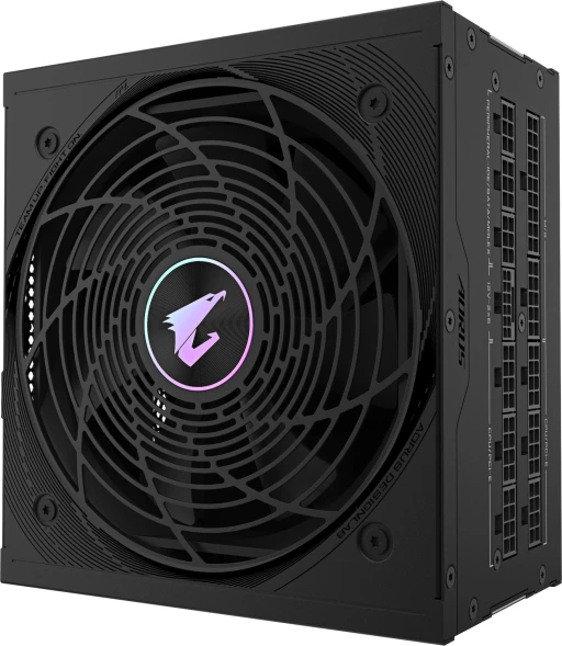 Блок питания Gigabyte ATX 850W AORUS ELITE GP-AE850PM PG5 Gen.5 80+ platinum (20+4pin) APFC 120mm fan 16xSATA Cab Manag RTL