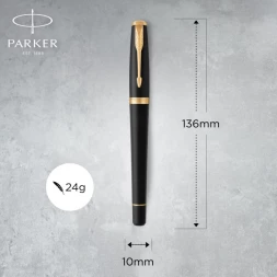 Ручка перьев. Parker Urban Core F309 (1931593) Muted Black GT F сталь нержавеющая подар.кор.