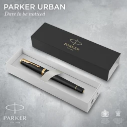 Ручка перьев. Parker Urban Core F309 (1931593) Muted Black GT F сталь нержавеющая подар.кор.