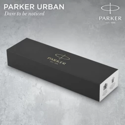 Ручка перьев. Parker Urban Core F309 (1931593) Muted Black GT F сталь нержавеющая подар.кор.