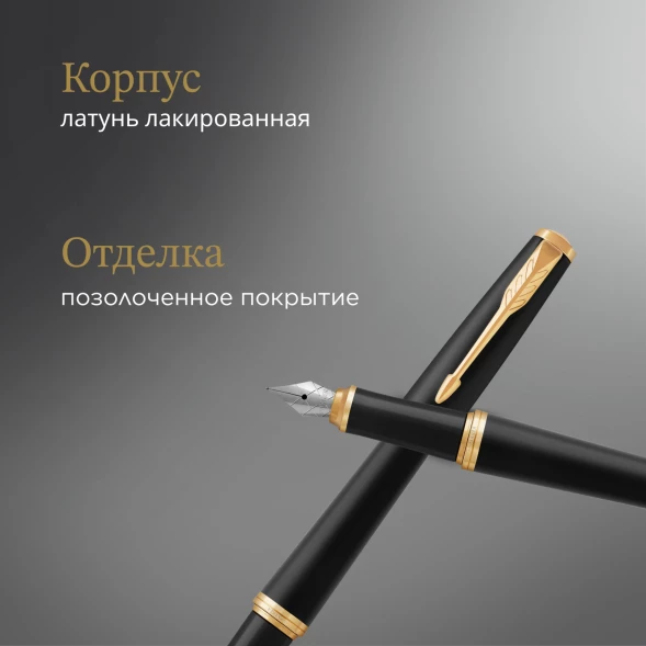 Ручка перьев. Parker Urban Core F309 (1931593) Muted Black GT F сталь нержавеющая подар.кор.