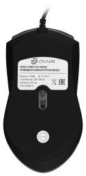 Мышь Оклик 245M черный оптическая (1000dpi) USB (3but)
