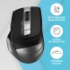 Мышь A4Tech Fstyler FG35 серый/черный оптическая (2000dpi) беспроводная USB (6but)