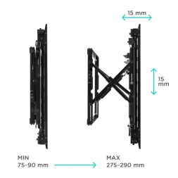 Кронштейн для телевизора Onkron PRO7G черный 50"-70" макс.50кг настенный наклонно-выдвижной