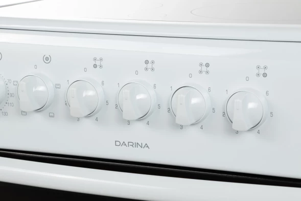 Плита Электрическая Darina B 3607 W белый/черный стеклокерамика (без крышки)