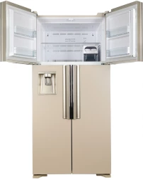Холодильник Hitachi R-W660PUC7 GBE 2-хкамерн. бежевый стекло инвертер
