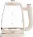 Чайник электрический Vitek VT-WK1072 1.7л. 1800Вт слоновая кость корпус: стекло