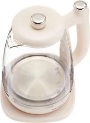 Чайник электрический Vitek VT-WK1072 1.7л. 1800Вт слоновая кость корпус: стекло
