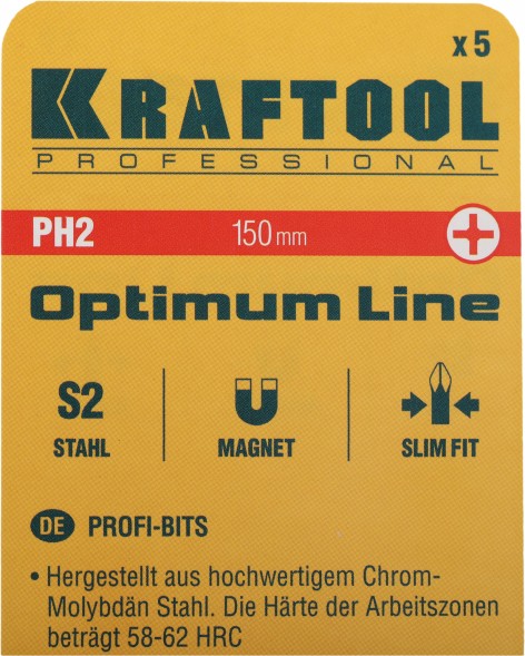 Набор бит Kraftool 26122-2-150-5 (5пред.) для шуруповертов