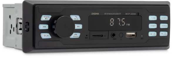 Автомагнитола Digma MCP-225W 1DIN 2x45Вт v5.0 AUX 2
