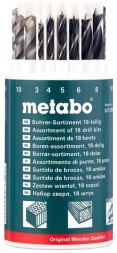 Набор сверл Metabo 627190000 по мет/камн/дер (18пред.) для шуруповертов/дрелей