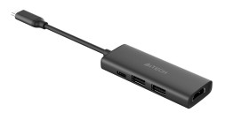 Разветвитель USB-C A4Tech DST-40C 2порт. серый