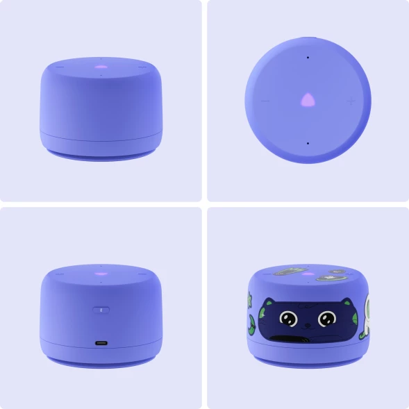 Умная колонка Yandex Станция Лайт 2 без часов Алиса фиолетовый 6W 1.0 BT/Wi-Fi 10м (YNDX-00028VIO)