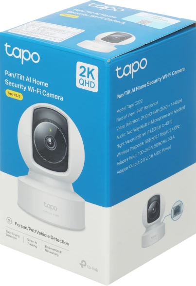 Камера видеонаблюдения IP TP-Link Tapo C222 Wi-Fi 4-4мм цв. корп.:белый