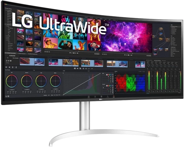 Монитор LG 39.7&amp;quot; 40WP95C-W черный NANO IPS LED 21:9 (Ultrawide) HDMI M/M матовая HAS Piv 300cd 178гр/178гр 5120x2160 72Hz FreeSync DP 5K USB 12.3кг