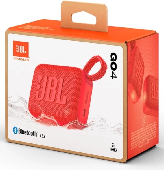 Колонка порт. JBL GO 4 красный 4.2W 1.0 BT 10м 850mAh (JBLGO4RED)