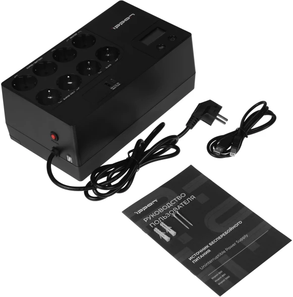 Источник бесперебойного питания Ippon Kirpich 850 480Вт 850ВА черный