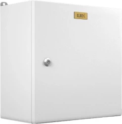 Шкаф электротехнический Elbox EMW-400.400.150-1-IP66 монтаж.пан. одноствор. настенный 400мм 400мм 150мм 135мм IP66 IK10 несъемн.бок.пан. 50кг серый металл уличный всепогодный антиванадальный