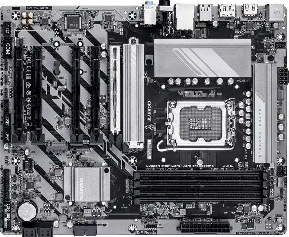 Материнская плата Gigabyte B860 DS3H WIFI6E Soc-1851 Intel B860 4xDDR5 ATX AC`97 8ch(7.1) 2.5Gg RAID+HDMI+DP