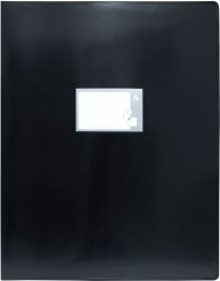 Папка на 4-х кольцах Бюрократ -0827VA3BLCK A3 верт. пластик 0.8мм кор.27мм черный