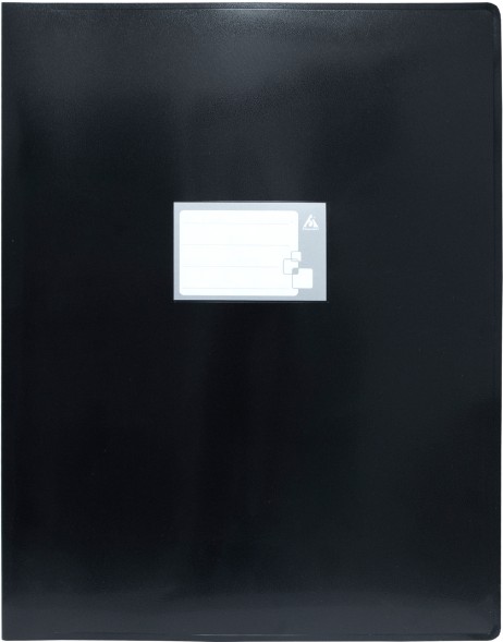 Папка на 4-х кольцах Бюрократ -0827VA3BLCK A3 верт. пластик 0.8мм кор.27мм черный