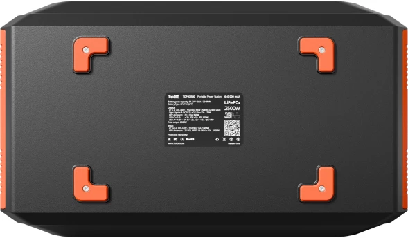 Электростанция портативная TopON TOP-X2500 640000mAh 16A QC3.0/PD2.0 6xUSB черный/оранжевый (103504)