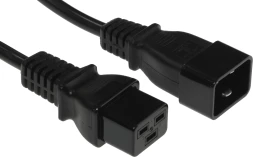 Шнур питания Lanmaster LAN-PP19/20-2.0-BK C19-C20 проводник.:3x1.5мм2 2м 220В 16А черный