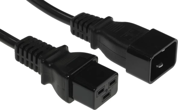 Шнур питания Lanmaster LAN-PP19/20-2.0-BK C19-C20 проводник.:3x1.5мм2 2м 220В 16А черный