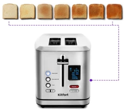 Тостер Kitfort KT-2049 950Вт серебристый