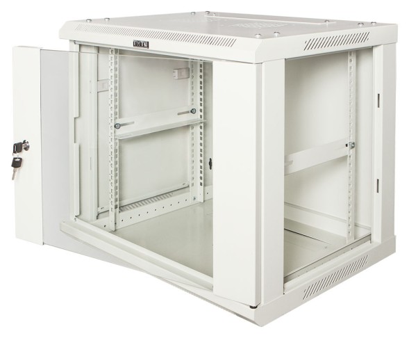 Шкаф коммутационный Lanmaster (TWT-CBWPG-6U-6X6-GY) настенный 6U 600x600мм пер.дв.стекл 60кг серый 500мм 368мм IP20 сталь