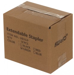 Степлер Kw-Trio 055G9GREEN 24/6 26/6 (20листов) снижение усилия зеленый 100скоб металл коробка